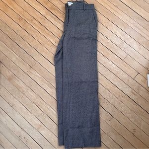 LOFT - ANNE TAYLOR - Wool Blend Herringbone Wide-Legged Pant